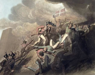 Św. Sebastian, 31 sierpnia 1813, z „Zwycięstwa księcia Wellington”, sztych. T. Fielding, wyd. 1819 (patrz 115639)